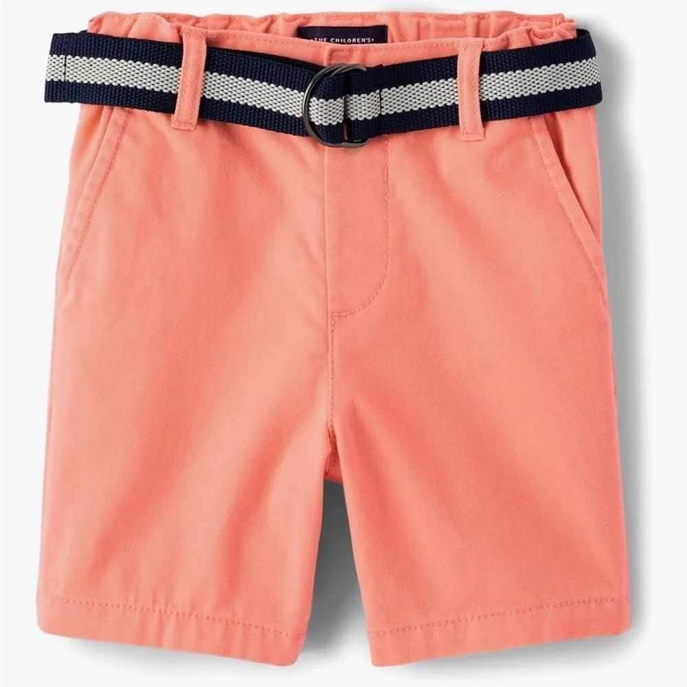 NWOT 2 Pairs of The Children's Place Toddler Twill Belted Chino Short in 2T